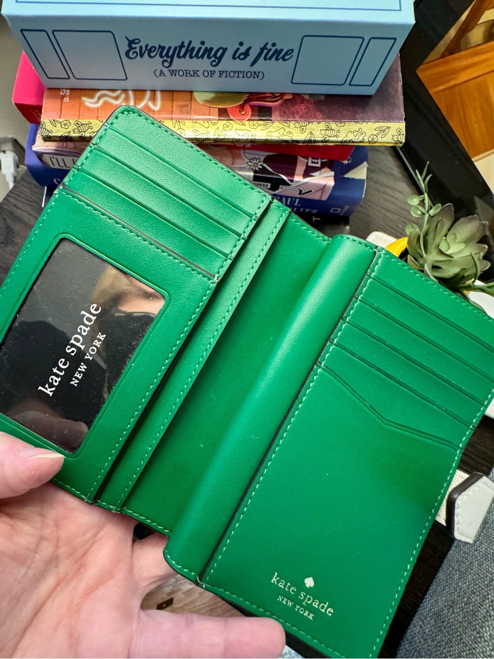 Kate Spade Staci Watermelon Party Medium Compact Bifold Wallet - Picture 7 of 15